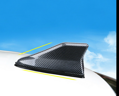 Carbon Fiber Car Roof Antenna Shark Fin Antenna Aerial AM/FM Signal Radio Aerial