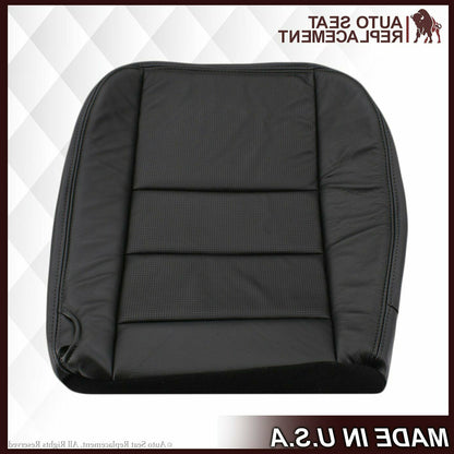 For 2002 2003 Ford F250 XLT Passenger Bottom Perforated Leather Seat Cover Black