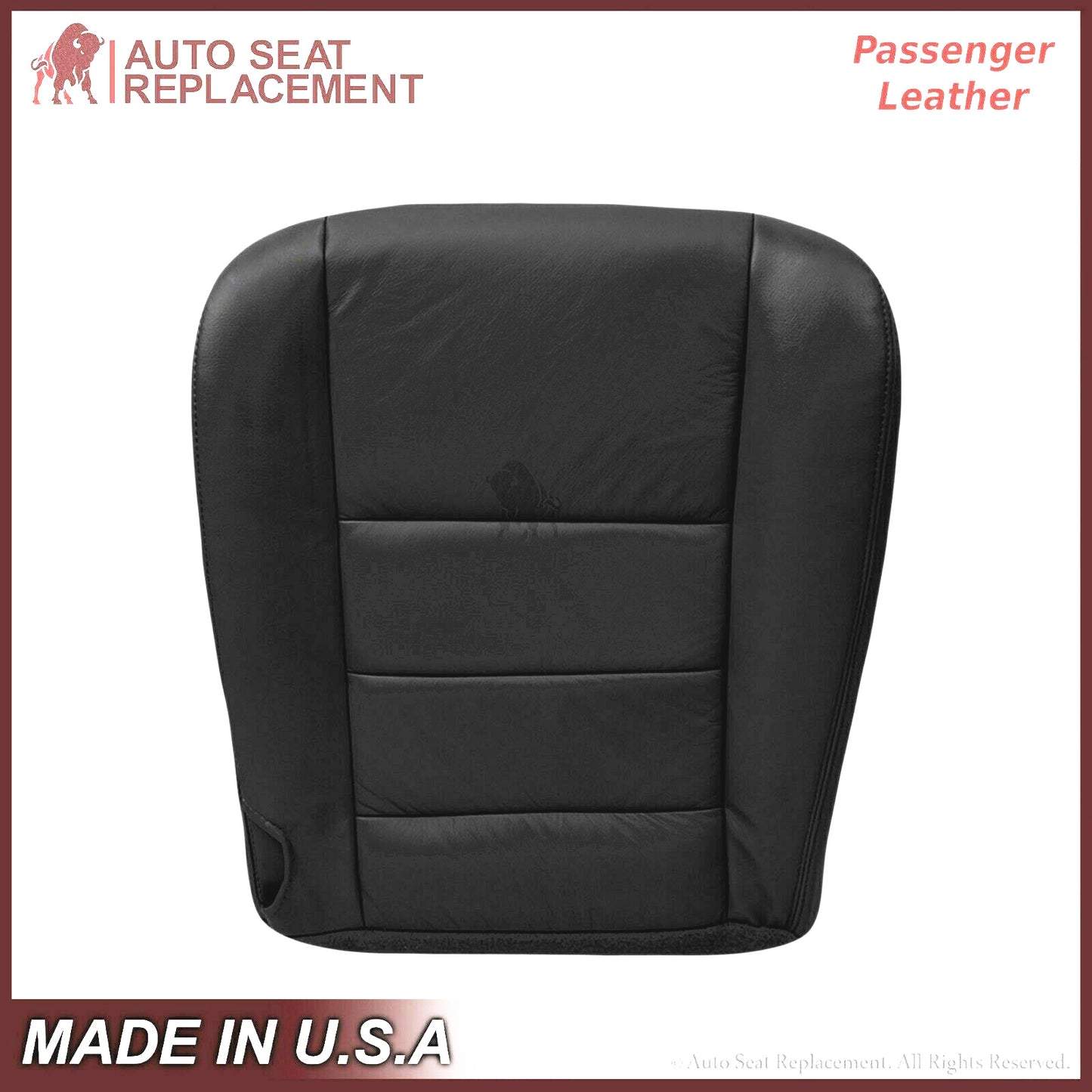 Passenger Side Bottom Leather Cover Black For 2006 2007 Ford F-250 F-350 Lariat