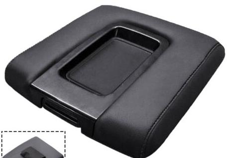 Fits Chevy Silverado GMC Sierra 14-18 Center Console Lid Armrest Cover Black