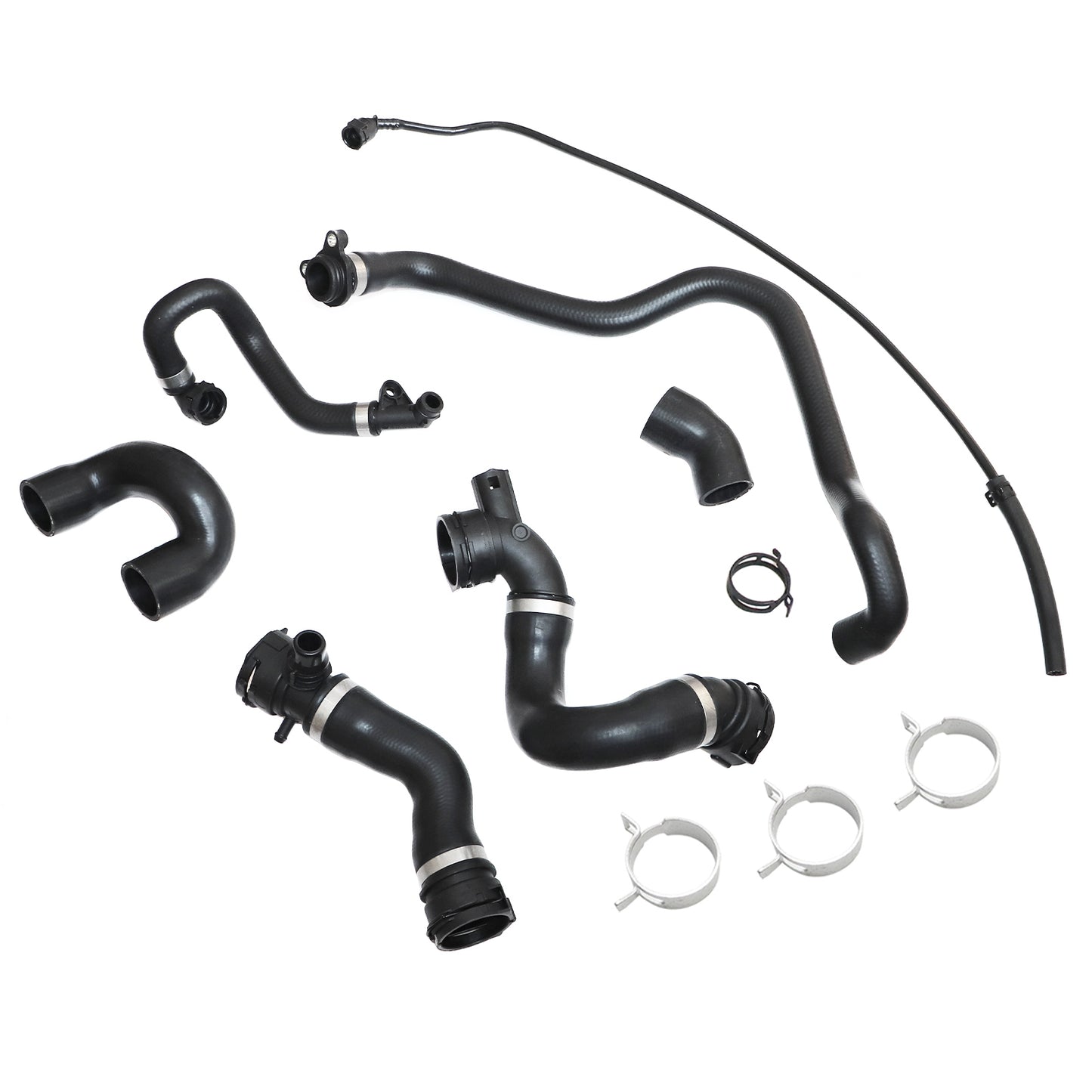 Radiator Coolant Water Hose Pipe Kit 7 Hoses For BMW E90 128i 328i (07-11) N51