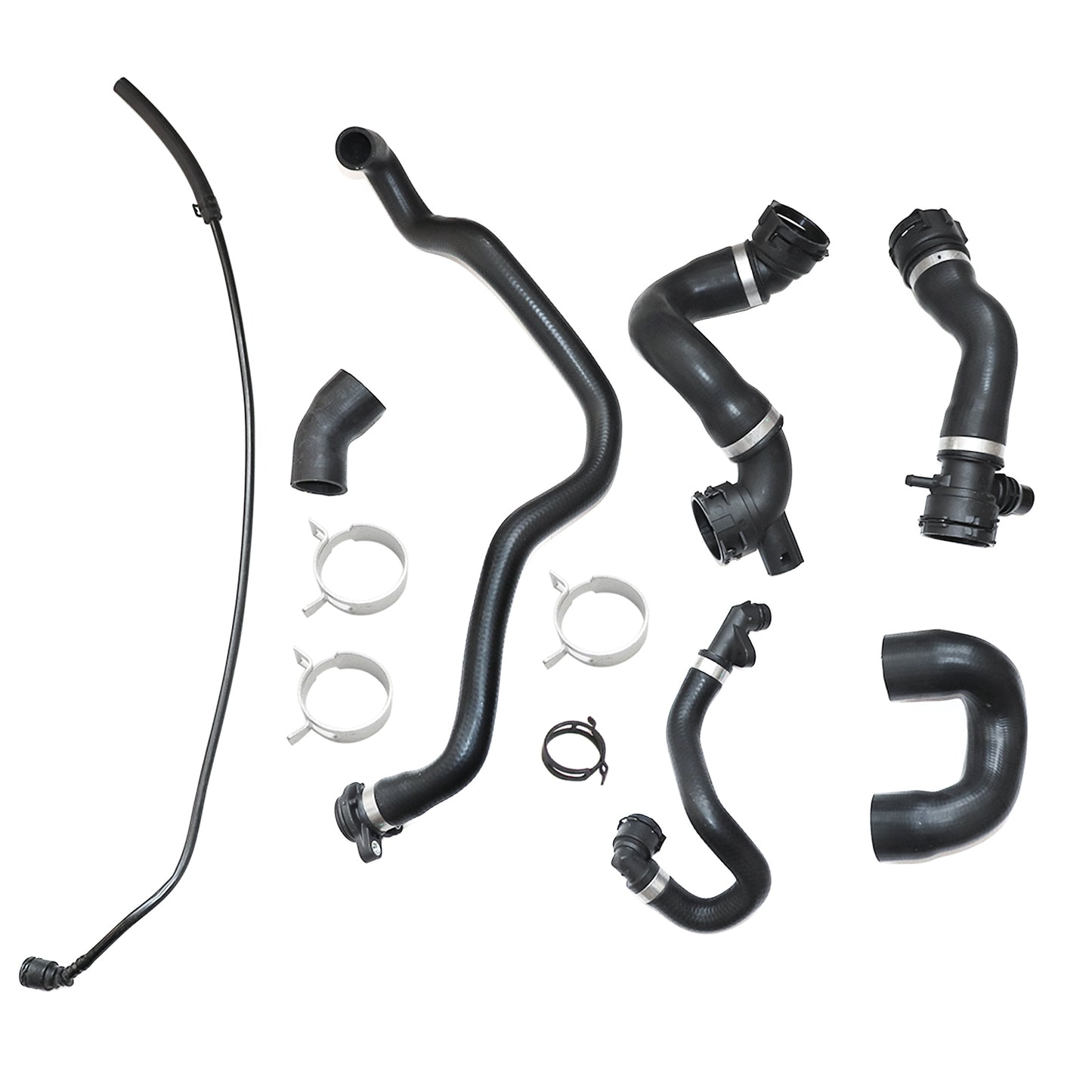 Radiator Coolant Water Hose Pipe Kit 7 Hoses For BMW E90 128i 328i (07-11) N51