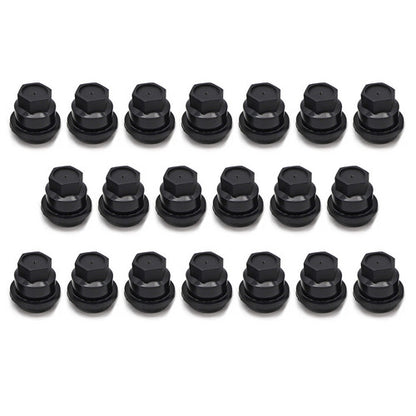 20Pc Lug Nut Covers Cap Black For GMC Jimmy Sonama Chevrolet S10 Blazer