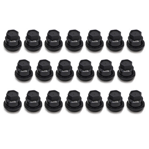 20Pc Lug Nut Covers Cap Black For GMC Jimmy Sonama Chevrolet S10 Blazer