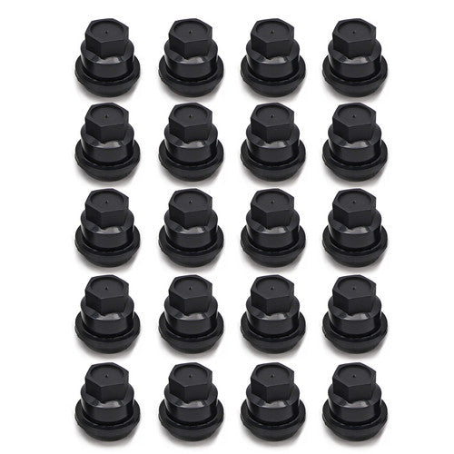 20Pc Lug Nut Covers Cap Black For GMC Jimmy Sonama Chevrolet S10 Blazer