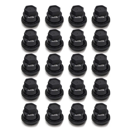 20Pc Lug Nut Covers Cap Black For GMC Jimmy Sonama Chevrolet S10 Blazer