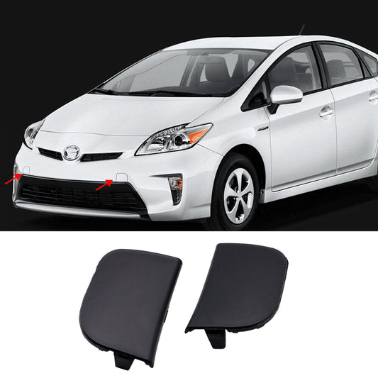 Fit for TOYOTA Prius 2012-2015 Black Front Bumper Tow Eye Hook Cover Cap X2