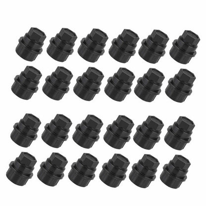 24X Black Lug Nut Covers Caps Full Size Truck For GMC Yukon SLT Sport 5.3L 2009