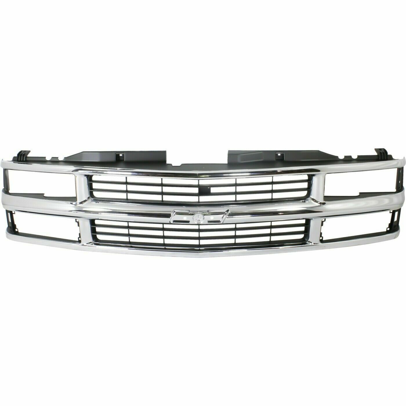 New Chrome Grille w/Black Insert Fit For 94-98 Chevy C/K 1500 2500 3500 Truck