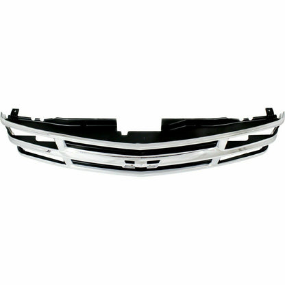 New Chrome Grille w/Black Insert Fit For 94-98 Chevy C/K 1500 2500 3500 Truck