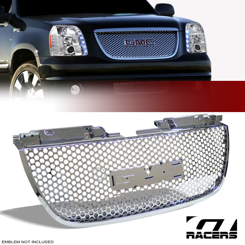New Fits For 2007-2014 GMC Yukon/XL1500 Denali Chrome Mesh Style Front Grille