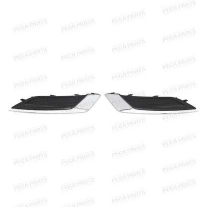 For 2017-2018 Ford Fusion Front Fog Light Cover Bezel W/ Chrome Trim Left+Right