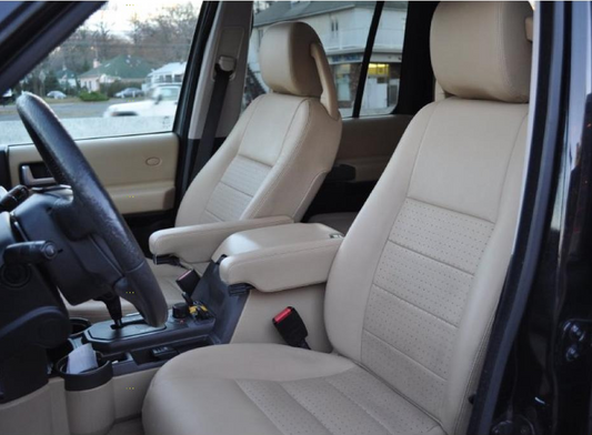 For 05-09 Land Rover LR3 Discovery 3 Driver & Passenger PERF Leather Cover Beige