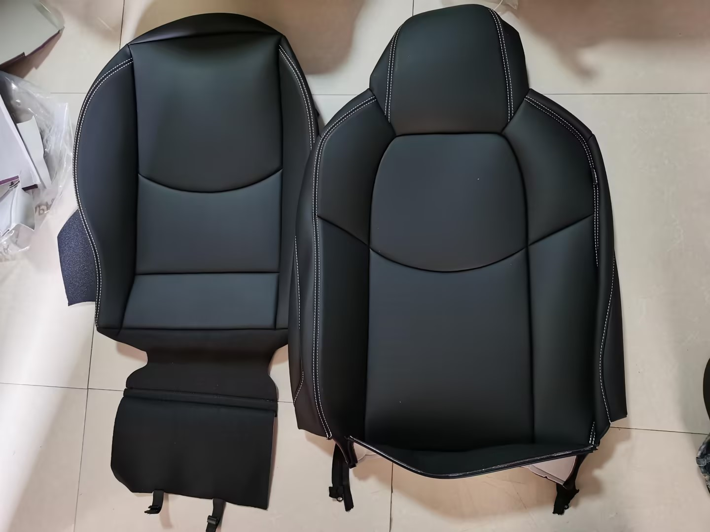 For 2009-2014 Mazda MX-5 Miata Front Driver Top Replacement Leather Cover Black