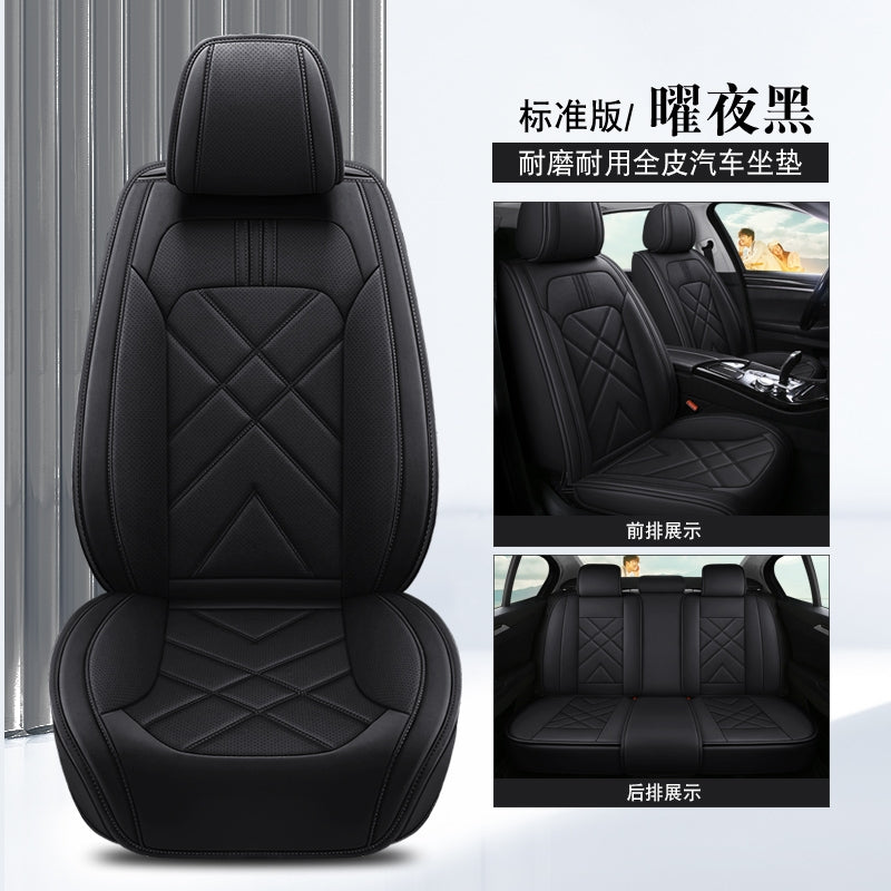 For Toyota Corolla Car 5-Seat Cover Full Set Leather Protector Cushion Pad Black