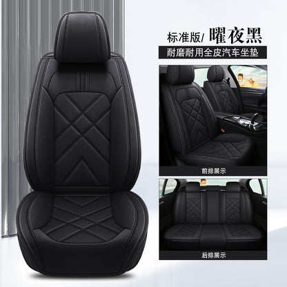 For Toyota Corolla Car 5-Seat Cover Full Set Leather Protector Cushion Pad Black