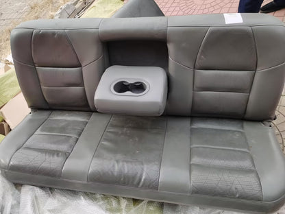Fit For 2002 to 2007 Ford F-250 F-350 XLT Rear Bench Top Leather Seat Cover Gray