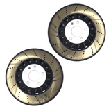 2x Performance Front 375mm Vented Brake Disc Rotors For Audi A6 A8 Q Q7 Q8
