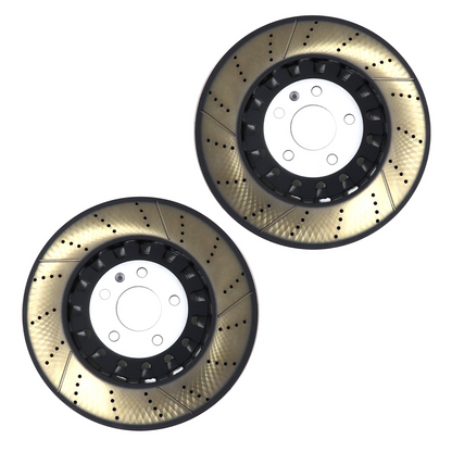 2x Performance Front 375mm Vented Brake Disc Rotors For Audi A6 A8 Q Q7 Q8