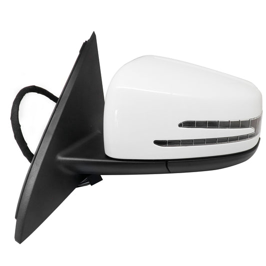 White Driver Left Side Mirror With Blind Spot FOR Mercedes GLA250 GLA45 13-20