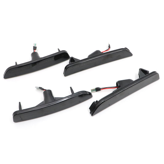 Smoked LED Front&Rear Side marker Lights Lamp 4PCS For Ford Mustang 2010-2014