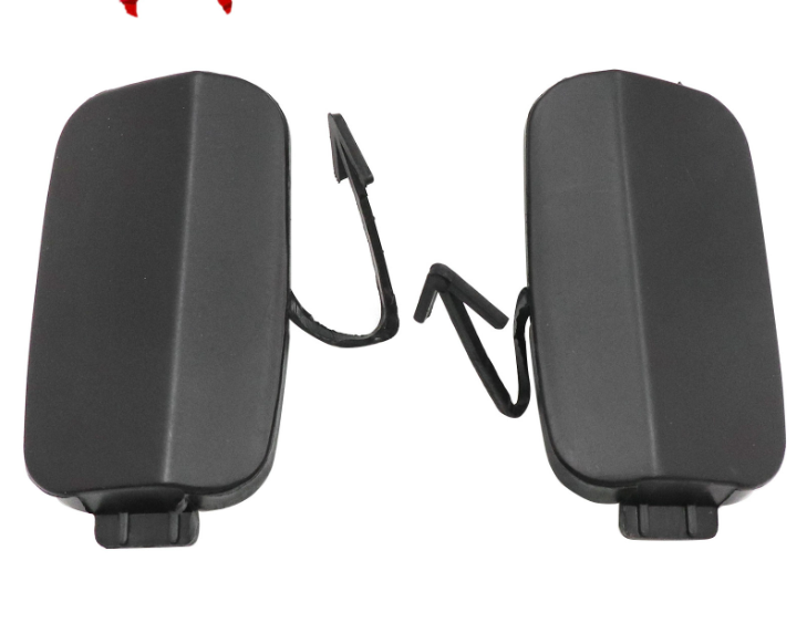 For Audi Q7 2010-2015 1 Pair Rear Bumper Left Right Tow Hook Eye Cover Unpainted
