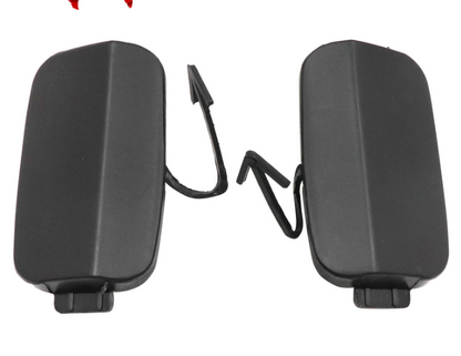 For Audi Q7 2010-2015 1 Pair Rear Bumper Left Right Tow Hook Eye Cover Unpainted