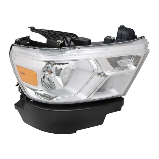 Passenger For 2019-2024 Dodge RAM 1500 Chrome Trim Halogen Headlight 68316080AJ