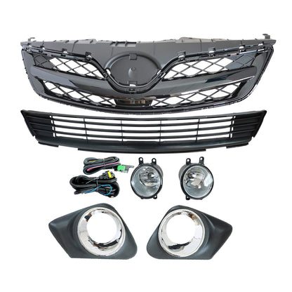 For 20112012 2013 Toyota Corolla Front Bumper Grille +Fog Light Set