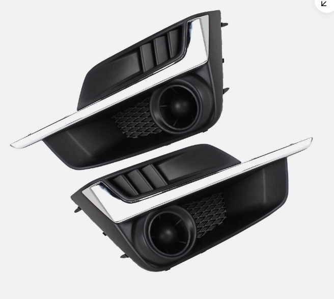 Fit Subaru Impreza 2015-2016 Textured Front Bumper Fog Light Cover Bezel Pair