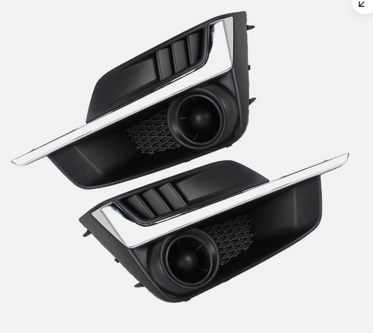 Fit Subaru Impreza 2015-2016 Textured Front Bumper Fog Light Cover Bezel Pair