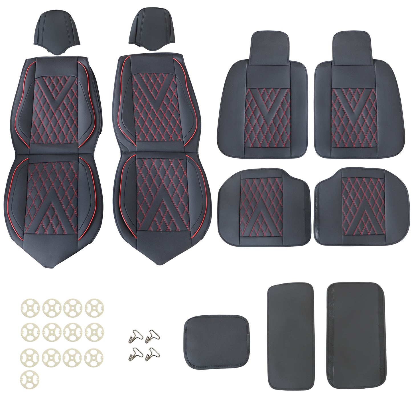 Fit For Infiniti M35 G35 G37 Full Set Car 5-Seat Covers Leather Front + Rear Pad