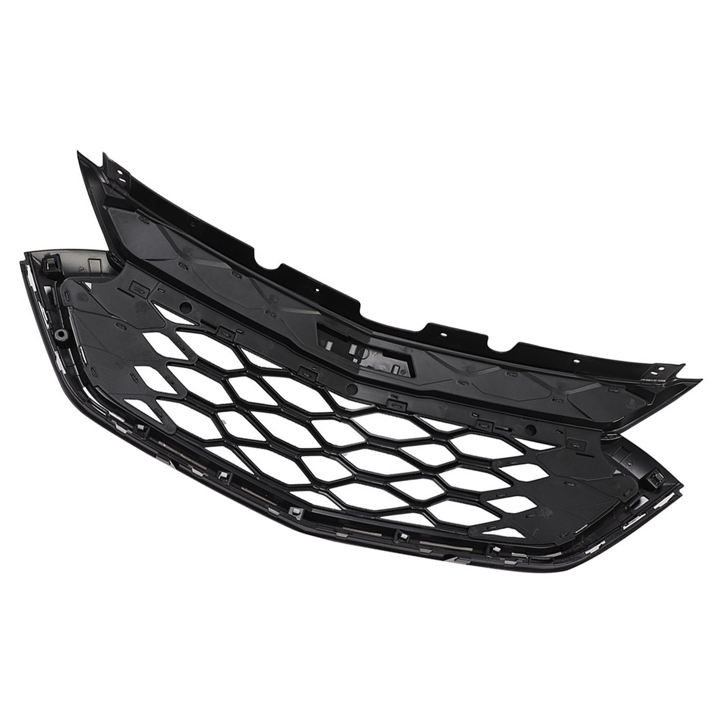 For 18-21 Chevy Equinox L LS LT Front Bumper Upper Mesh Grille Black/Chrome Trim