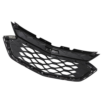 For 18-21 Chevy Equinox L LS LT Front Bumper Upper Mesh Grille Black/Chrome Trim