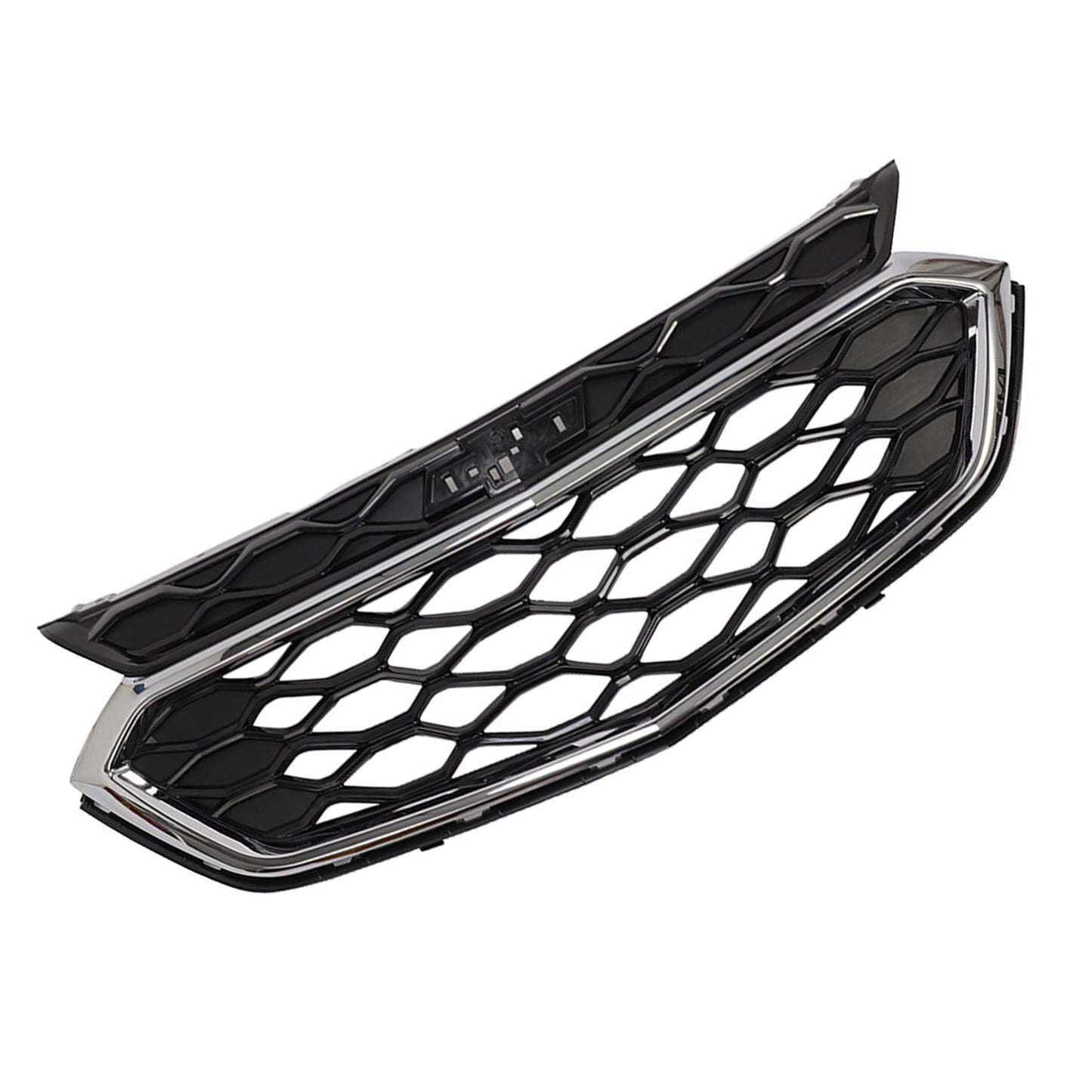 For 18-21 Chevy Equinox L LS LT Front Bumper Upper Mesh Grille Black/Chrome Trim