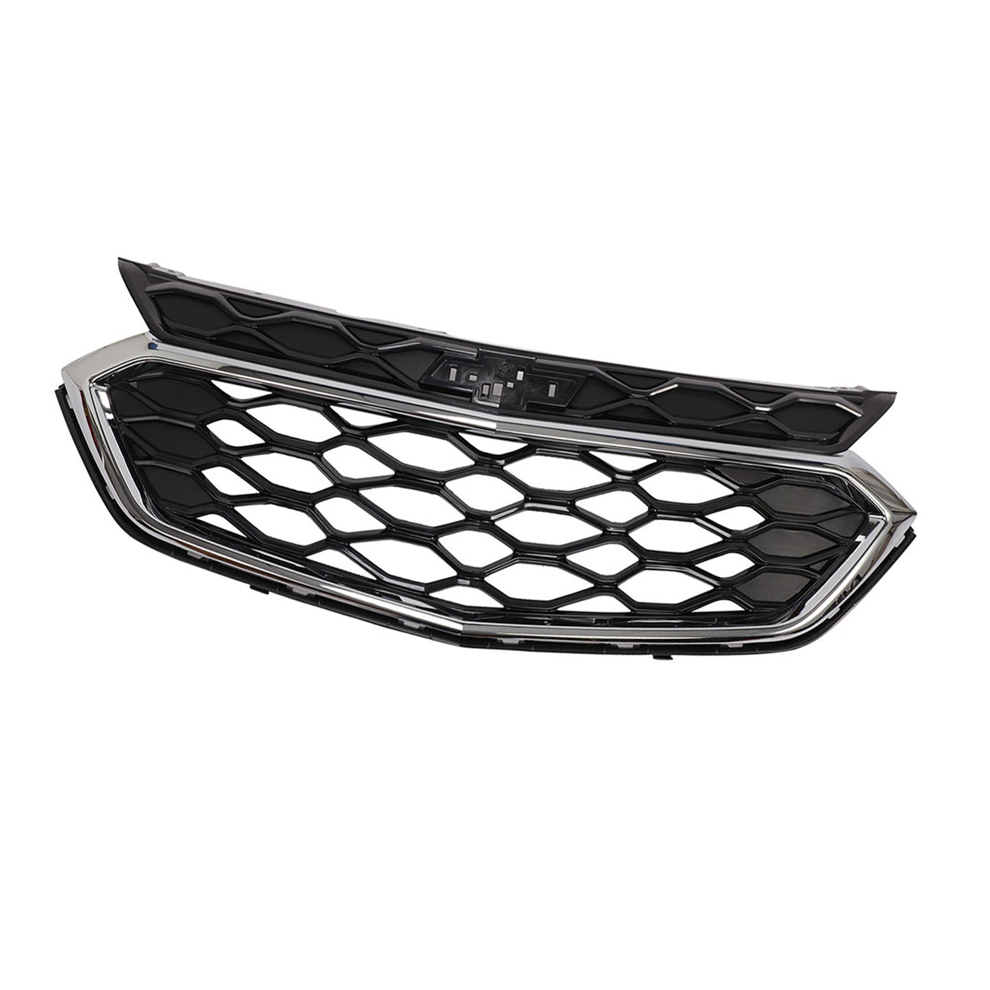 For 18-21 Chevy Equinox L LS LT Front Bumper Upper Mesh Grille Black/Chrome Trim