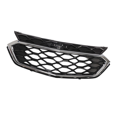 For 18-21 Chevy Equinox L LS LT Front Bumper Upper Mesh Grille Black/Chrome Trim