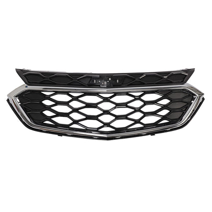 For 18-21 Chevy Equinox L LS LT Front Bumper Upper Mesh Grille Black/Chrome Trim