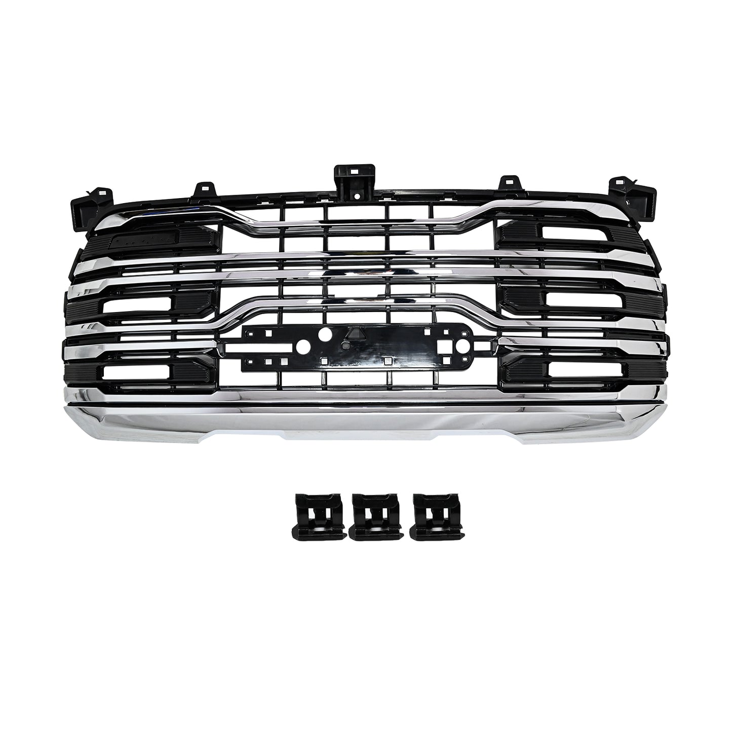 Front Bumper Grille Grill Assembly For 2022-2026 GMC Sierra 1500 AT4 Chrome
