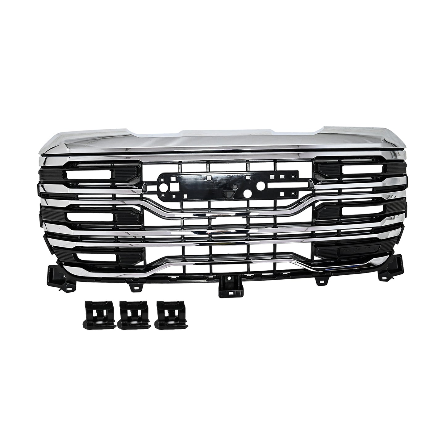 Front Bumper Grille Grill Assembly For 2022-2026 GMC Sierra 1500 AT4 Chrome