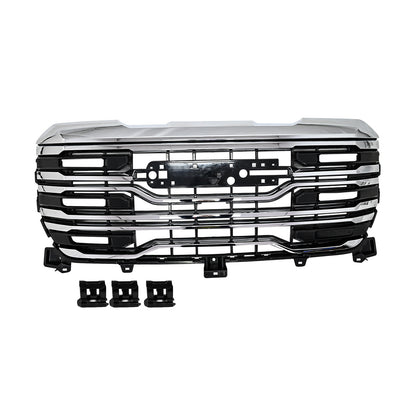Front Bumper Grille Grill Assembly For 2022-2026 GMC Sierra 1500 AT4 Chrome