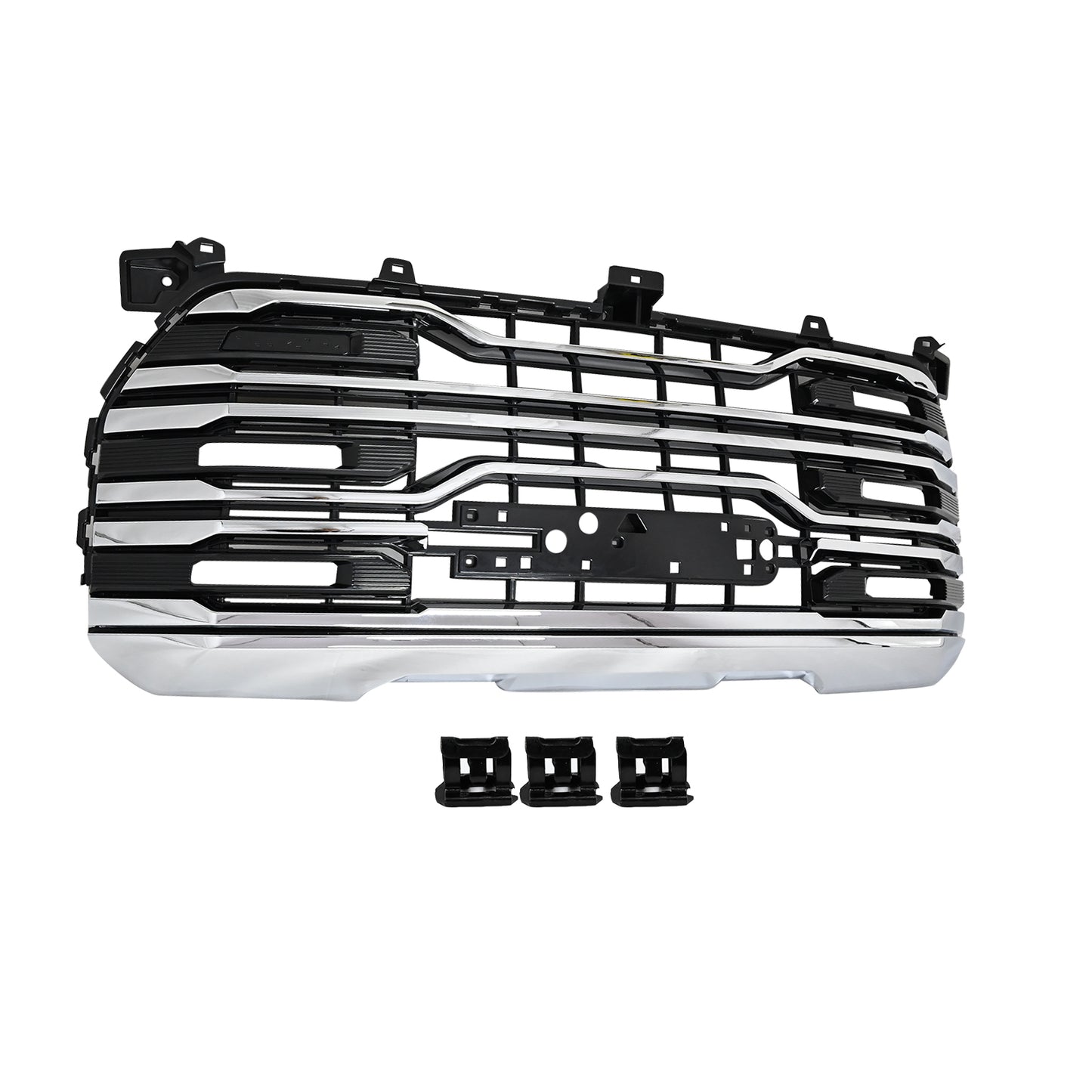 Front Bumper Grille Grill Assembly For 2022-2026 GMC Sierra 1500 AT4 Chrome