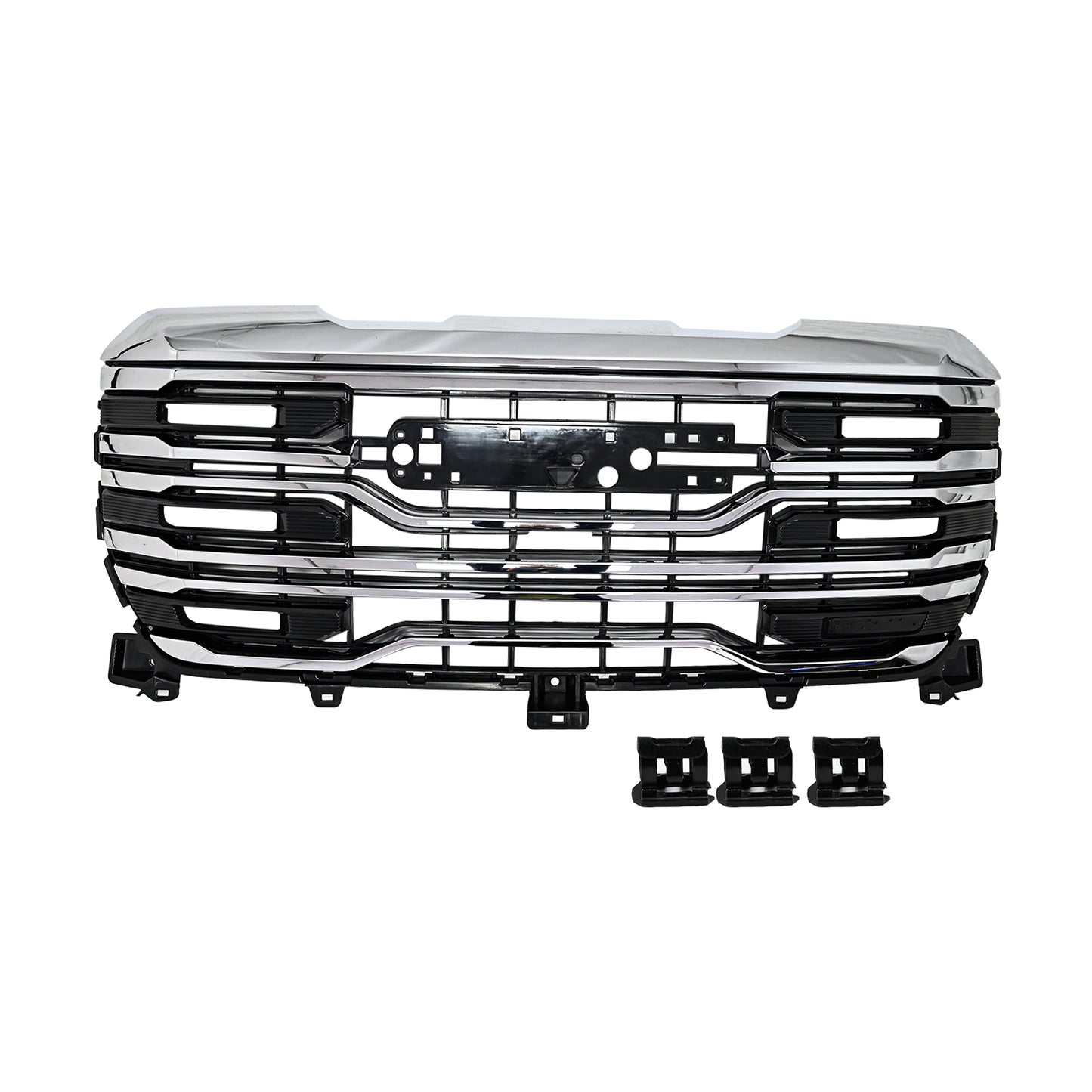 Front Bumper Grille Grill Assembly For 2022-2026 GMC Sierra 1500 AT4 Chrome