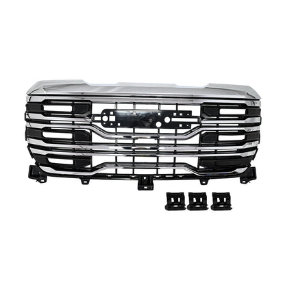 Front Bumper Grille Grill Assembly For 2022-2026 GMC Sierra 1500 AT4 Chrome