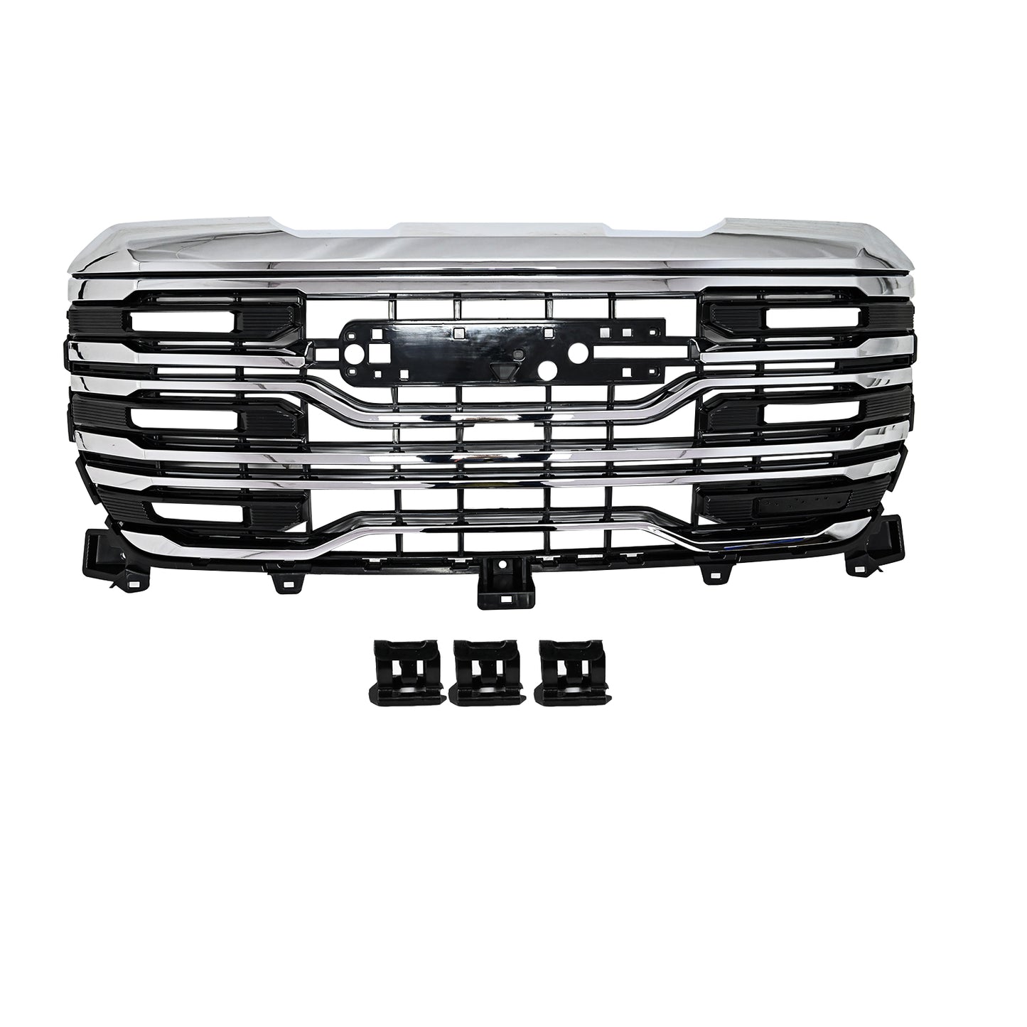Front Bumper Grille Grill Assembly For 2022-2026 GMC Sierra 1500 AT4 Chrome
