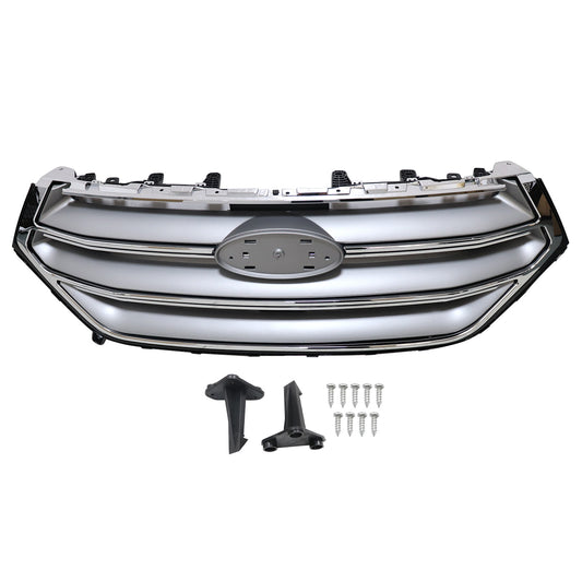 Fits For 2015 2016 2017 2018 Ford Edge Front Upper Bumper Grill Grille Chrome US