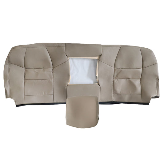 For 2002-2007 Ford F250 F350 XLT PERF Rear Bench Top Leather Seat Cover Tan US