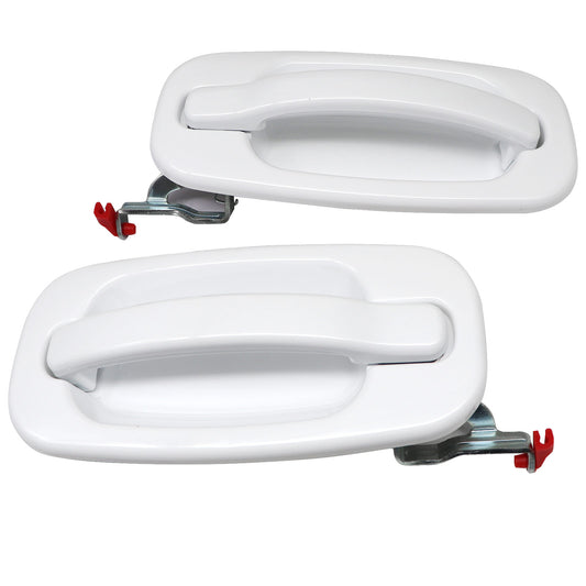 For Silverado 1999-2007 Rear Exterior Olympic White Painted Door Handle Set
