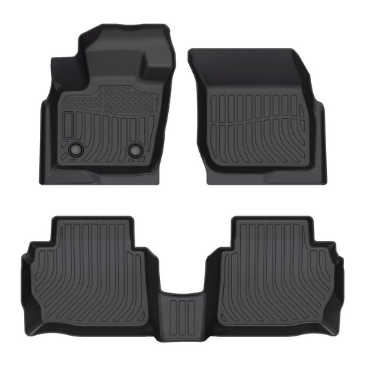 3x TPE Floor Mats Liner For 2013-2016 Ford Fusion Lincoln MKZ All Weather Black