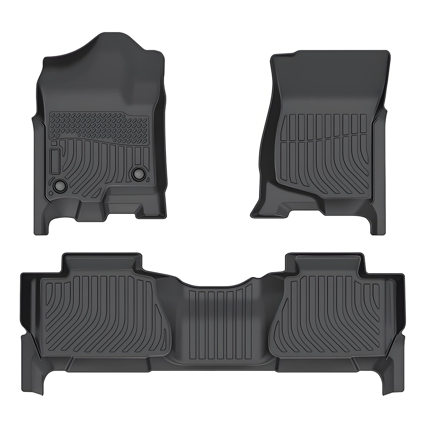Floor Mats Liner For 2007-2014 Chevy Tahoe Suburban GMC Yukon XL Front & 2nd TPE